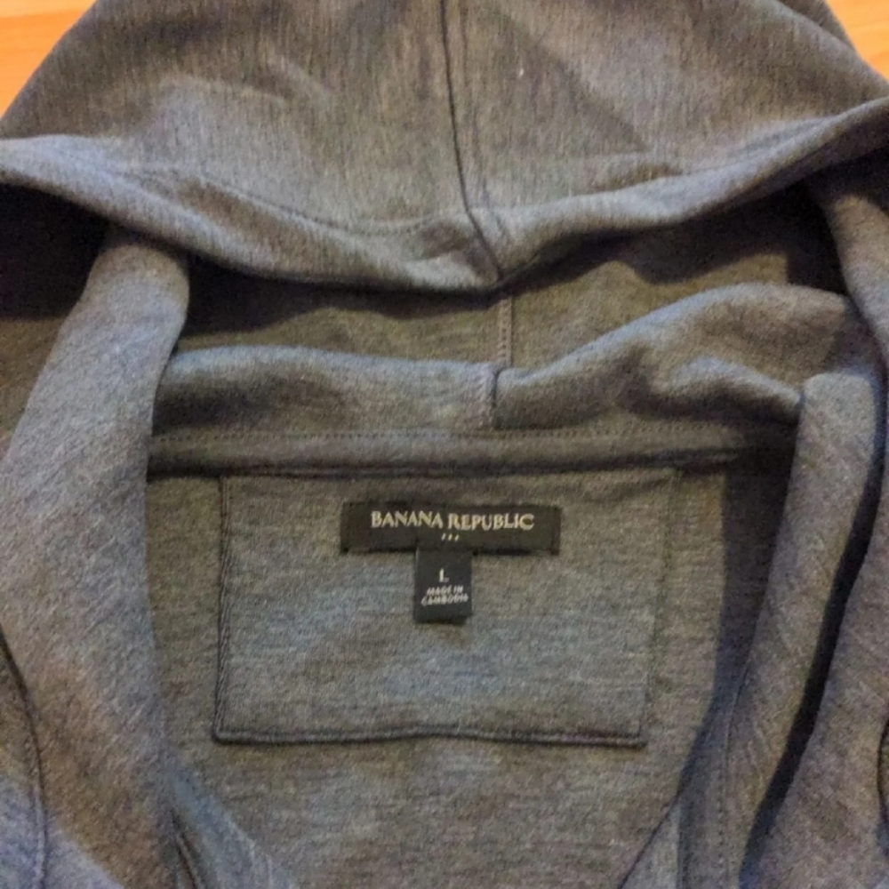Banana Republic men's hooded full zip sweater. - Picture 3 of 5